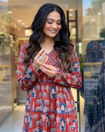 Load image into Gallery viewer, Vidhi Heavy Cotton Maroon Anarkali | Shoppers Trend