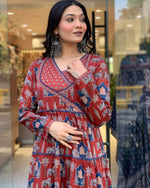 Load image into Gallery viewer, Vidhi Heavy Cotton Maroon Anarkali | Shoppers Trend