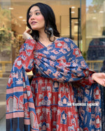 Load image into Gallery viewer, Vidhi Heavy Cotton Maroon Anarkali | Shoppers Trend