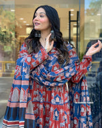 Load image into Gallery viewer, Vidhi Heavy Cotton Maroon Anarkali | Shoppers Trend