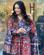 Load image into Gallery viewer, Vidhi Heavy Cotton Maroon Anarkali | Shoppers Trend