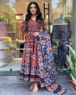 Load image into Gallery viewer, Vidhi Heavy Cotton Maroon Anarkali | Shoppers Trend