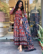 Load image into Gallery viewer, Vidhi Heavy Cotton Maroon Anarkali | Shoppers Trend