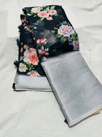 Load image into Gallery viewer, Aarini Linen Cotton Saree | Shoppers Trend