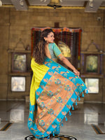Load image into Gallery viewer, Aria Soft Pethani Silk Sky Saree | Shoppers Trend