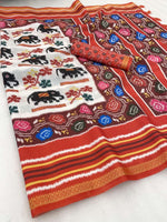 Load image into Gallery viewer, Shanvi Soft Crakel viscose Saree | Shoppers Trend