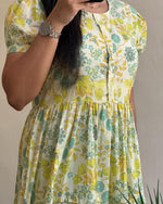 Load image into Gallery viewer, Esha Muslin Lime Green Dress | Shoppers Trend