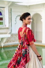 Load image into Gallery viewer, Yashoda Tussar Silk Dhavani Set | Half-Saree | Shoppers Trend