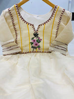Load image into Gallery viewer, Gupta Gold Chanderi Tissue White Gown | Shoppers Trend