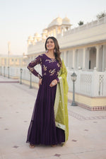 Load image into Gallery viewer, Devangi Faux Georgette Dark Rani Anarkali | Shoppers Trend
