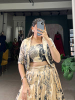 Load image into Gallery viewer, Jenika Tussar Silk Dhavani Set | Half-Saree | Shoppers Trend