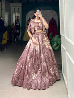 Load image into Gallery viewer, Jenika Tussar Silk Dhavani Set | Half-Saree | Shoppers Trend