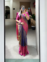 Load image into Gallery viewer, Kavita Kanjivaram Fully Zari Weaving Work Blue Saree | Shoppers Trend