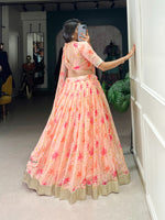 Load image into Gallery viewer, Janki Tabby Silk Dhavani Set | Half-Saree | Shoppers Trend