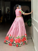 Load image into Gallery viewer, Queen Priya Tussar Silk Dhavani / Langa Voni | Davani Set | Shoppers Trend