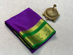 Load image into Gallery viewer, Kemi Pure Semi Crepe Mysore Silk Saree | Shoppers Trend