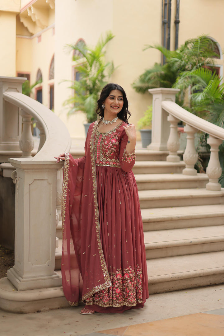 Geetha Faux Georgette Anarkali | Shoppers Trend