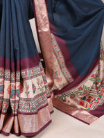 Load image into Gallery viewer, Krishna Tussar Silk With Viscose Border Saree | Shoppers Trend