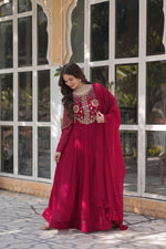 Load image into Gallery viewer, Meena Faux Blooming Georgette Anarkali | Shoppers Trend