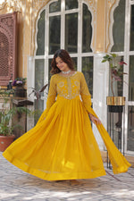 Load image into Gallery viewer, Meena Faux Blooming Georgette Anarkali | Shoppers Trend