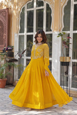 Load image into Gallery viewer, Meena Faux Blooming Georgette Anarkali | Shoppers Trend
