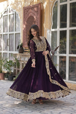 Load image into Gallery viewer, Megha Faux Blooming Anarkali | Shoppers Trend