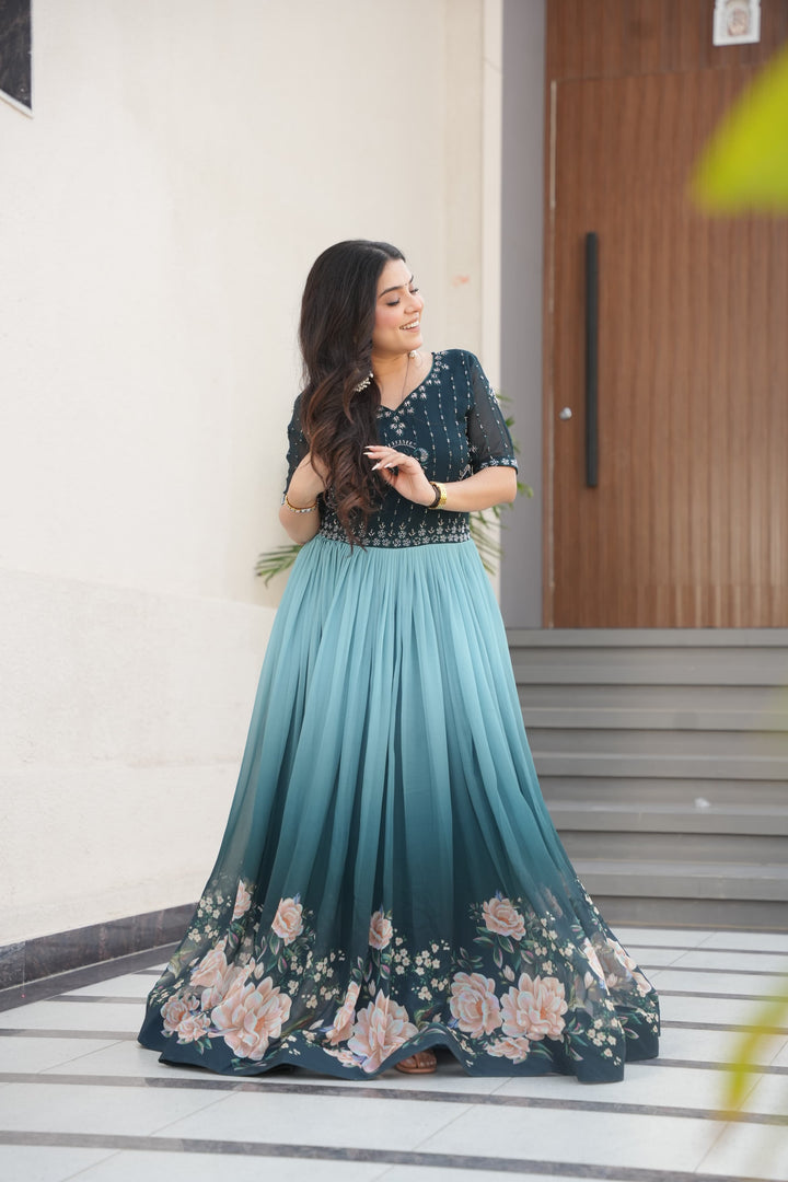 Vidhi Faux Blooming Gown | Shoppers Trend