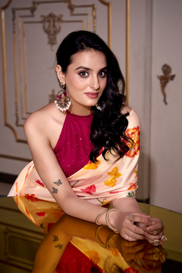 Tapti Satin Silk Saree | Shoppers Trend