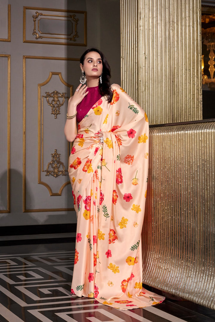 Tapti Satin Silk Saree | Shoppers Trend