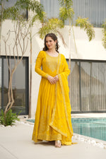 Load image into Gallery viewer, Rekha Faux Blooming Anarkali | Shoppers Trend