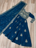 Load image into Gallery viewer, Kinjal Chinon Anarkali | Weddings Special Wear Anarkali | Shoppers Trend