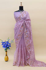 Load image into Gallery viewer, Pink Color Heavy Organza Silk Saree From Best Saree Manufacturer of Surat , India. Pink Color Heavy Organza Silk Saree Is Tradition Of All Over India But Mostly In South India State Like Andhra Pradesh , Tamil Nadu ,Telangana ,Kerala , Golden Silk , Saree Under 2500 RS , Best Design For Silk Lovers 
Timeless Laxury , Mysore Silk Saree Online Best Price Rate 2500, Traditional look For 2025-26 .