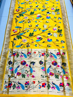 Load image into Gallery viewer, Plain Mustard Yellow Color Traditional Cotton Silk Sarees with price this Fabric Soft Silk saree for weddings wear Collcetion and Party Wear Sarees .