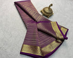 Load image into Gallery viewer, Royal Purple Mysore Silk Saree ,
Deep Purple Zari Weaving Saree , 
Elegant Purple Silk Saree for Brides , 
Luxury Mysore Silk Saree in Purple , 
Graceful Purple Traditional Saree .