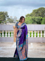 Load image into Gallery viewer, Nishali Soft Pethani Silk Saree | Shoppers Trend