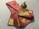 Load image into Gallery viewer, Tomoto Color or Light Orange Mysore Silk Sarees With Price and Online Shopping Price Under 1500 . Explore the timeless beauty of Kanchipuram (Kanjivaram) silk sarees, renowned for their intricate zari work, vibrant colors, and luxurious craftsmanship. Perfect for weddings and festive occasions .