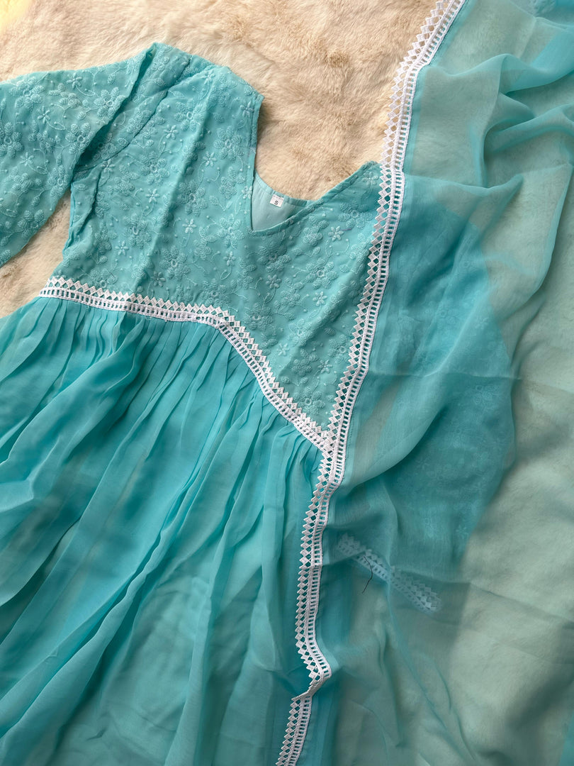 AUTHENTIC BLUE (ANARKALI) - Premium Anarkali from shoppers trend - Just Rs. 899! Shop now at shoppers trend