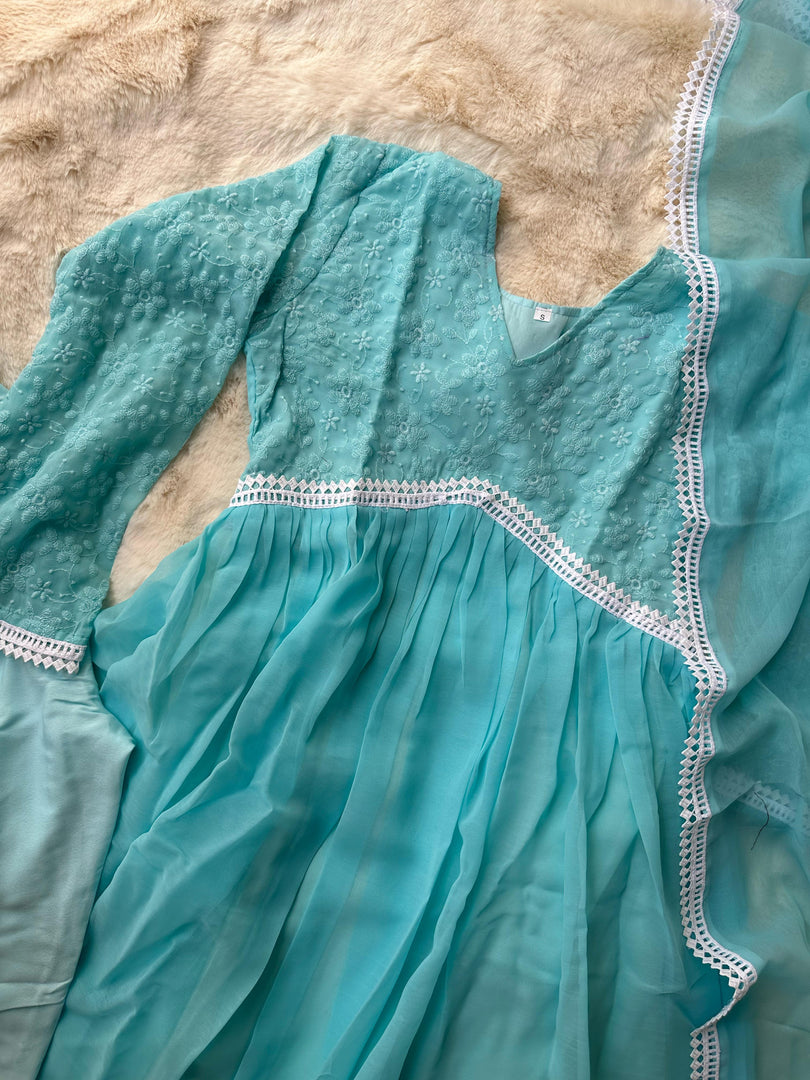 AUTHENTIC BLUE (ANARKALI) - Premium Anarkali from shoppers trend - Just Rs. 899! Shop now at shoppers trend