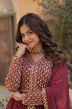 Load image into Gallery viewer, Priyanka Faux Georgette Anarkali | Shoppers Trend