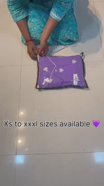 Load and play video in Gallery viewer, Nivya Maska Cotton Purple Dress | Shoppers Trend