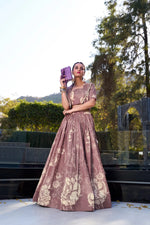 Load image into Gallery viewer, Vanshika Tussar Silk Dhavani Set | Lehenga Koti | Shoppers Trend
