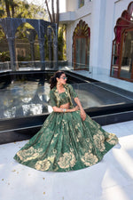 Load image into Gallery viewer, Vanshika Tussar Silk Dhavani Set | Lehenga Koti | Shoppers Trend
