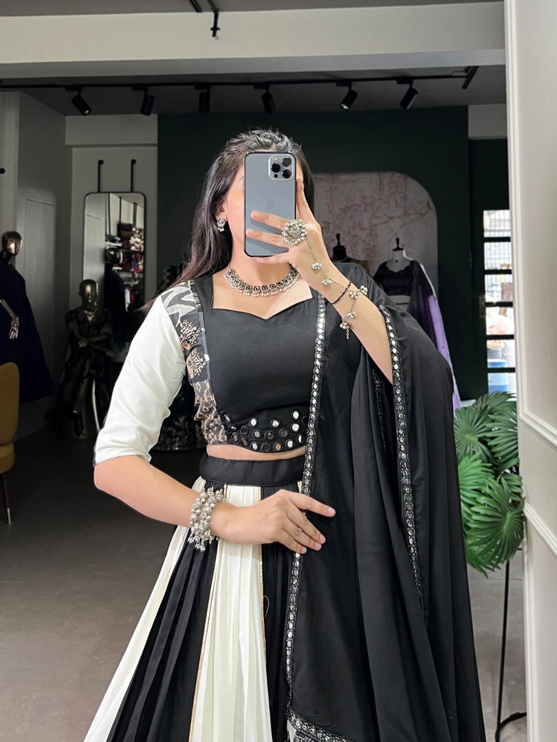 Janki Pure Rayon Dhavani Set | Langa Davani Set | Davani Set | Shoppers Trend