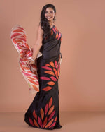 Load image into Gallery viewer, Black Color Pure Silk Saree Price and Online Shopping Price Under 1000 . this Fabric Best Popular Saree Black Pure Silk Saree Best For Wedding Wear Collection and Best fabric , Traditional Look For 2024-25 , 2025-26 . 
