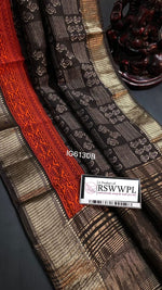 Load image into Gallery viewer, Black Soft Silk Sarees Price and Online Shopping Price Under 1000 . Black Soft Silk Saree with Zari Weaving , Elegant Black Saree for Wedding &amp; Parties , Traditional Black Silk Saree with Blouse , Classic Black Designer Saree with Rich Weaving , Soft Silk Black Saree for Festive Look . 
