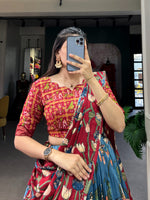 Load image into Gallery viewer, Krisha Tussar Silk Dhavani Set | Half-Saree | Shoppers Trend
