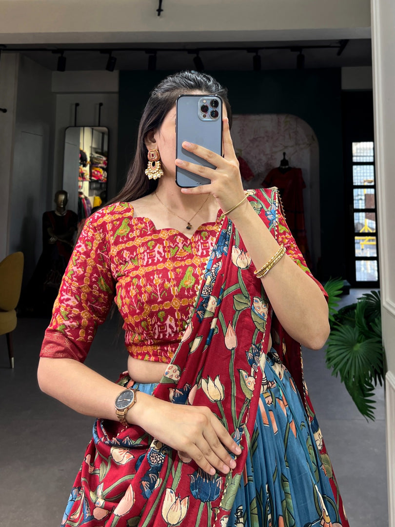 Krisha Tussar Silk Dhavani Set | Half-Saree | Shoppers Trend