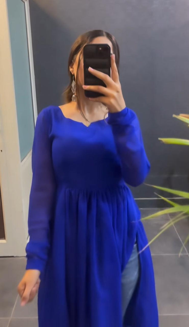MASAKALI BLUE (NYRA) - Premium KURTI from shoppers trend - Just Rs. 399! Shop now at shoppers trend