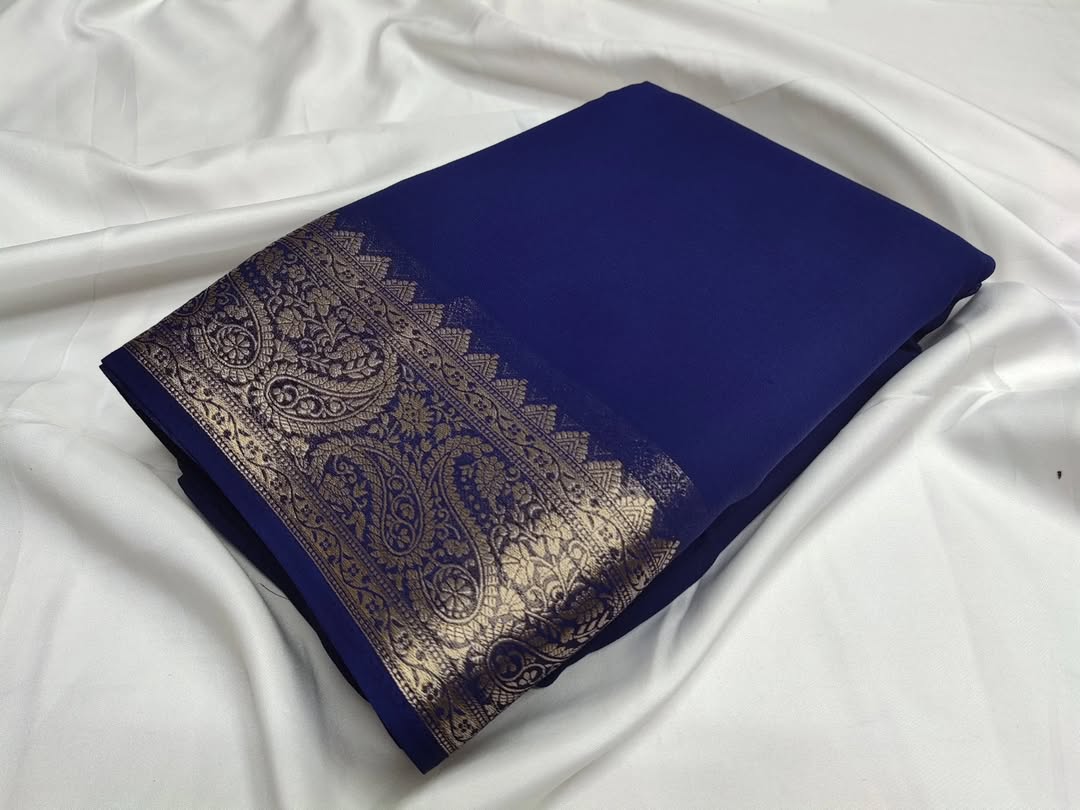 Blue Or Navy Pure Viscose Silk Saree Price Online , Navy Viscose Silk Saree Mainly Manufacturing Veraval in Gujarat , India . This Pure Viscose Silk Price Under 999 . 