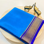 Load image into Gallery viewer, Buy Royal Blue Silk Saree Online , Traditional Blue Banarasi Saree with Zari Work , Best Blue Kanchipuram Saree for Weddings, Designer Blue Georgette Saree for Festive Wear , Shop Elegant Blue Mysore Silk Saree . 
